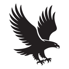 eagle vector silhouette outline sketch logo illustration