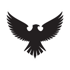 eagle vector silhouette outline sketch logo illustration