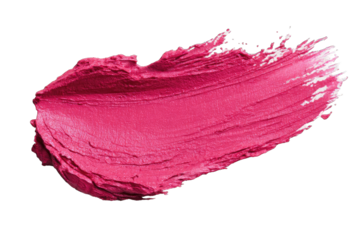 Vibrant pink smear of lipstick