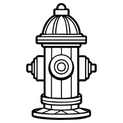 Classic fire hydrant illustration with clean line art