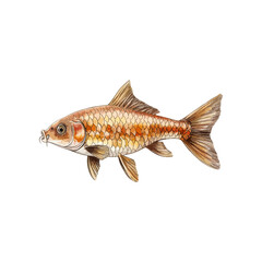 Fototapeta premium carp fish hand drawn illustration