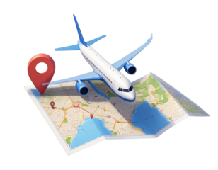 3d minimal Holiday travel trip. summer vacation trip. Recreational time. Take a fligh