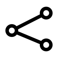 Black share icon isolated on transparent background