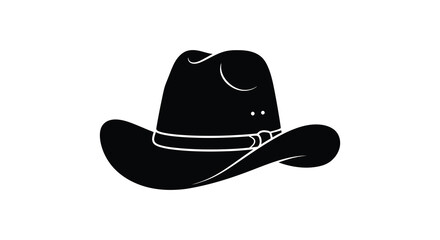 a classic black silhouette of a cowboy hat