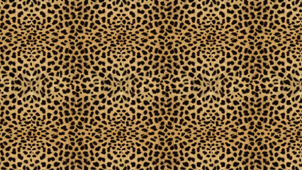 Tan and brown spots form a realistic leopard texture, perfect for a wild fashion background or animal print design.