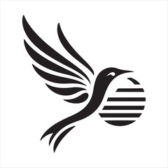 flying birds vector silhouette outline idea design illustration. flying birds icon set collections