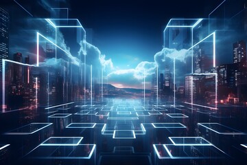 Fototapeta premium Tech Savvy: Navigating the Digital Age with Innovation, AI, Social Media, Smart Devices, and Digital Transformation Strategies in 8K Ultra HD Resolution