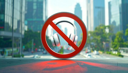 No headphones sign in city (1)