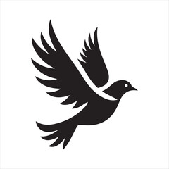 flying birds vector silhouette outline idea design illustration. flying birds icon set collections