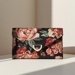 Premium Floral Print Clutch Handbag