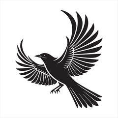 Obraz premium flying birds vector silhouette outline idea design illustration. flying birds icon set collections