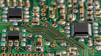 Close-up of circuit board components