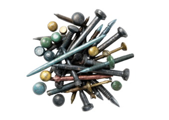 Assorted nails and screws