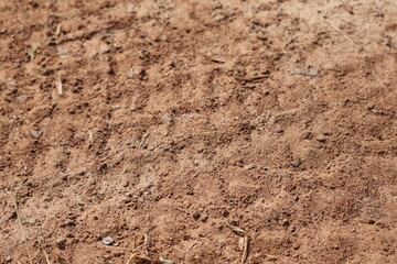 Dirt with vehicle treads