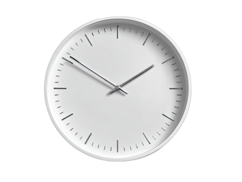 Simple white wall clock