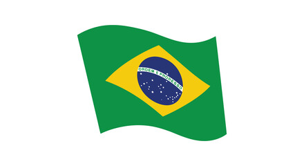 brazilian flag waving proudly in the wind with vibrant colors