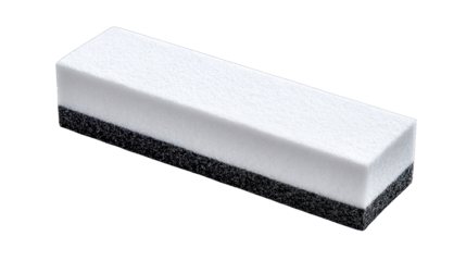 Rectangular cleaning pad with two-toned surface