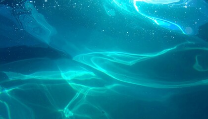 Underwater view of rippled turquoise water