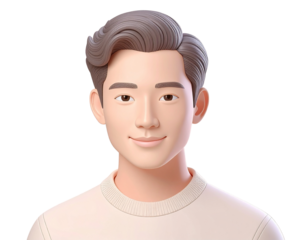 3d minimal person icon. employee icon. avatar icon. 3d illustration.