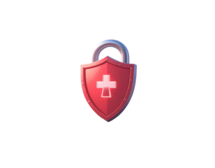 3d minimal password verification. Password authentication concept. Login failed. Unau