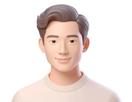 3d minimal person icon. employee icon. avatar icon. 3d illustration. 