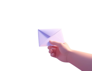 3d minimal internet communication concept. Online chatting. Online contact. Email sen 