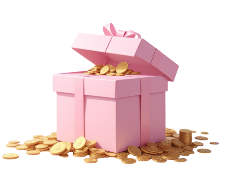 3d minimal pink gift box. gift box for special event. 3d rendering illustration.  