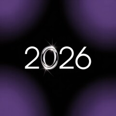 2026 - Banner, Placard, Design Template, Logo Text Sign Isolated on White Background - Holiday