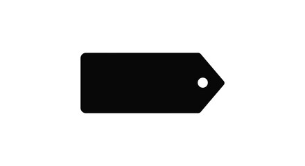 a simple black price tag icon on white background