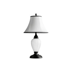 Elegant White Table Lamp with Black Accents - Modern Home Decor Lighting