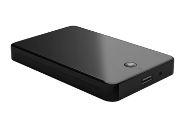 Black portable device, sleek design