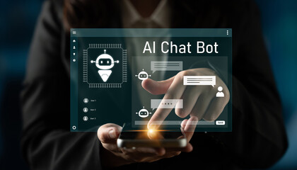 AI chatbot interface facilitates communication, chatbot, and AI interaction for automated user support and information exchange Latch