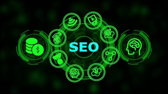 SEM Search Engine Optimization Marketing Ranking Traffic Website Technology Communication Concept ,illustration