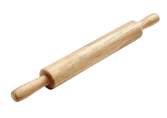 Light-colored wooden rolling pin