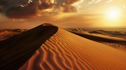 sunset in the desert