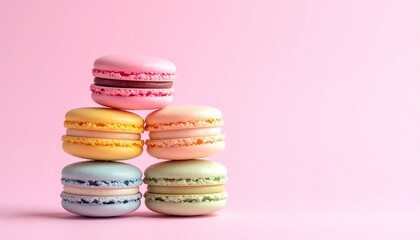 Fototapeta premium colorful macaroons isolated on white