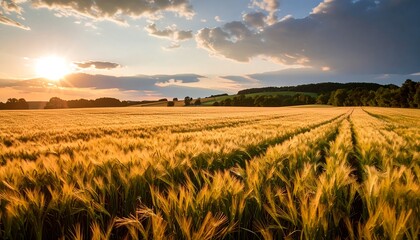 Golden wheat field at sunset (7)