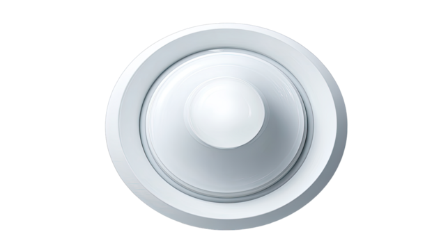 Circular white decorative element