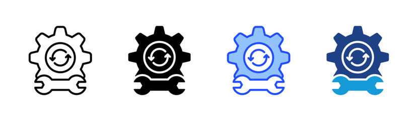 Service Icon Set Multiple Style Collection