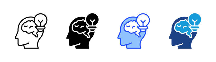 Knowledge Icon Set Multiple Style Collection