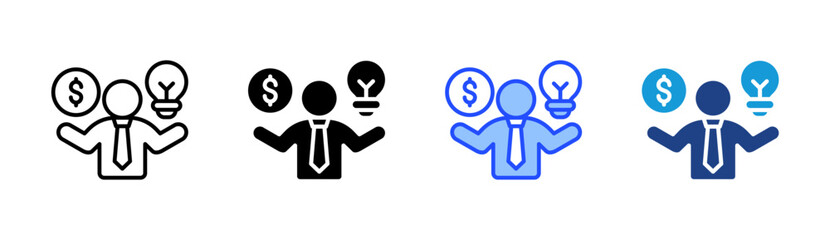 Entrepreneurs Icon Set Multiple Style Collection