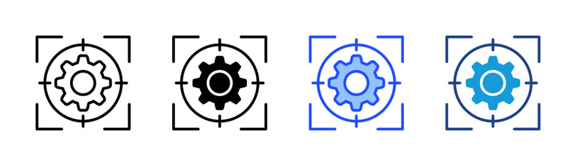 Focus Icon Set Multiple Style Collection