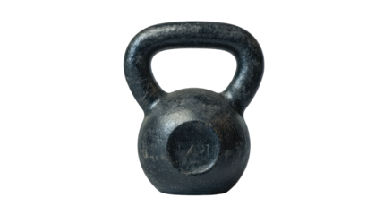 Black kettlebell on black background