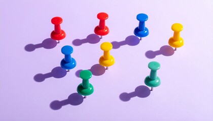 colorful push pins

