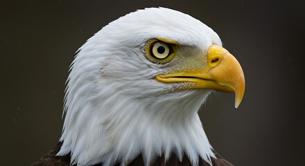 Obraz premium Majestic Bald Eagle Portrait - A Symbol of Freedom.