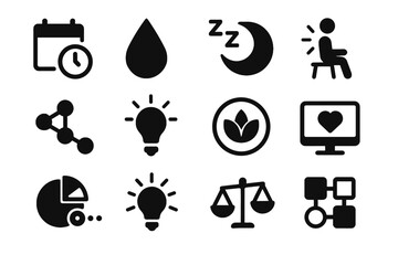 Tracker icon ai beam symbol suggestion reminder break icons vector life light