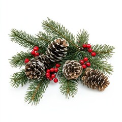 Christmas tree branch branches berries pine.
