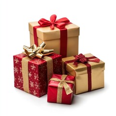 Obraz premium Festive Christmas gifts christmas festive gold.