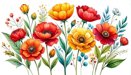 Fototapeta premium Vibrant floral arrangement