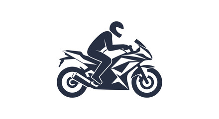 Obraz premium a motorcyclist riding swiftly on sleek modern bike